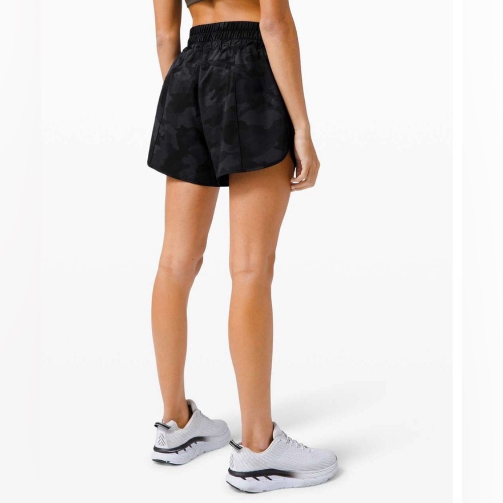 Lululemon Track That MR Short 5” Lined Size 4 Heritage 365 Camo Deep Coal